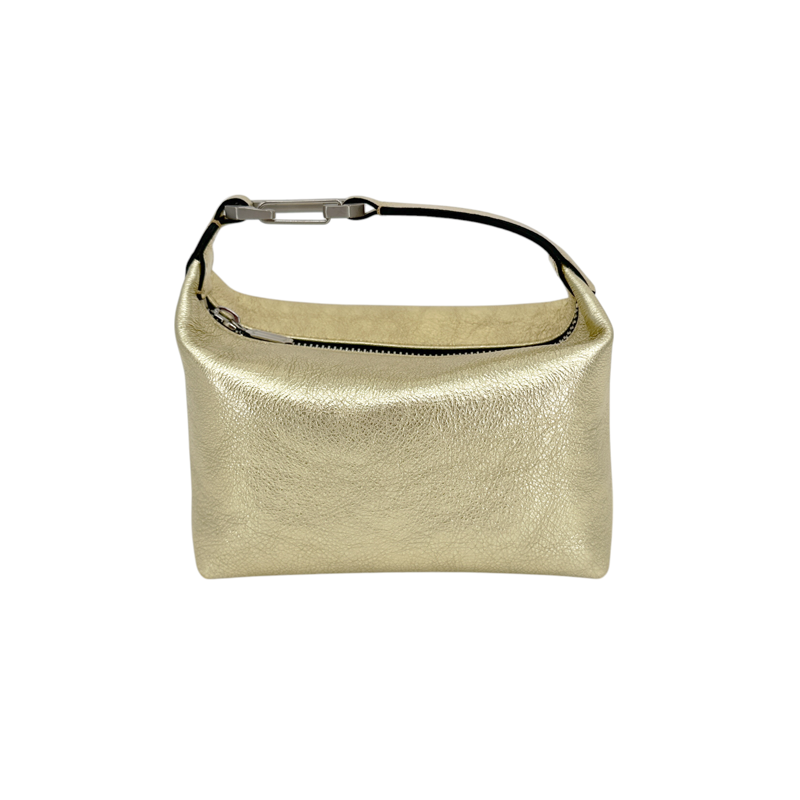 Eera Metallic Moon Bag In Laminated Gold — image 4 of 8